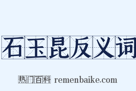 石玉昆反义词是什么意思的图片